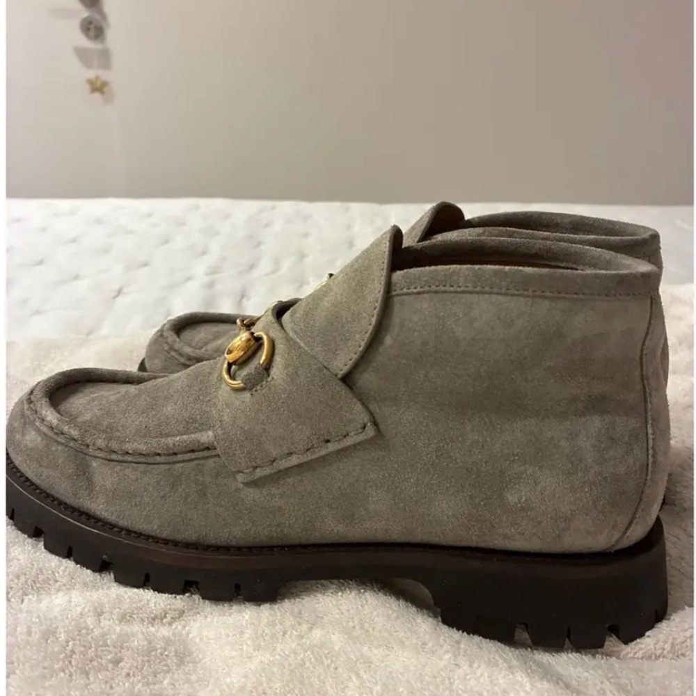 Rare 2024 model Women Suede Ankle Boots with Horsebit - Picture 5 of 7